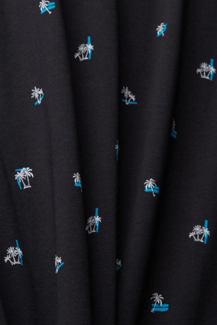 Jersey-Poloshirt mit Print, BLACK, detail image number 4