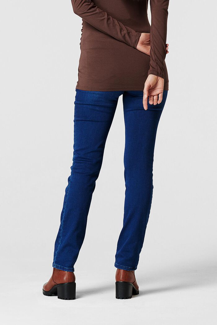 Stretch-Jeans mit Überbauchbund, DARK WASHED BLUE, detail image number 1