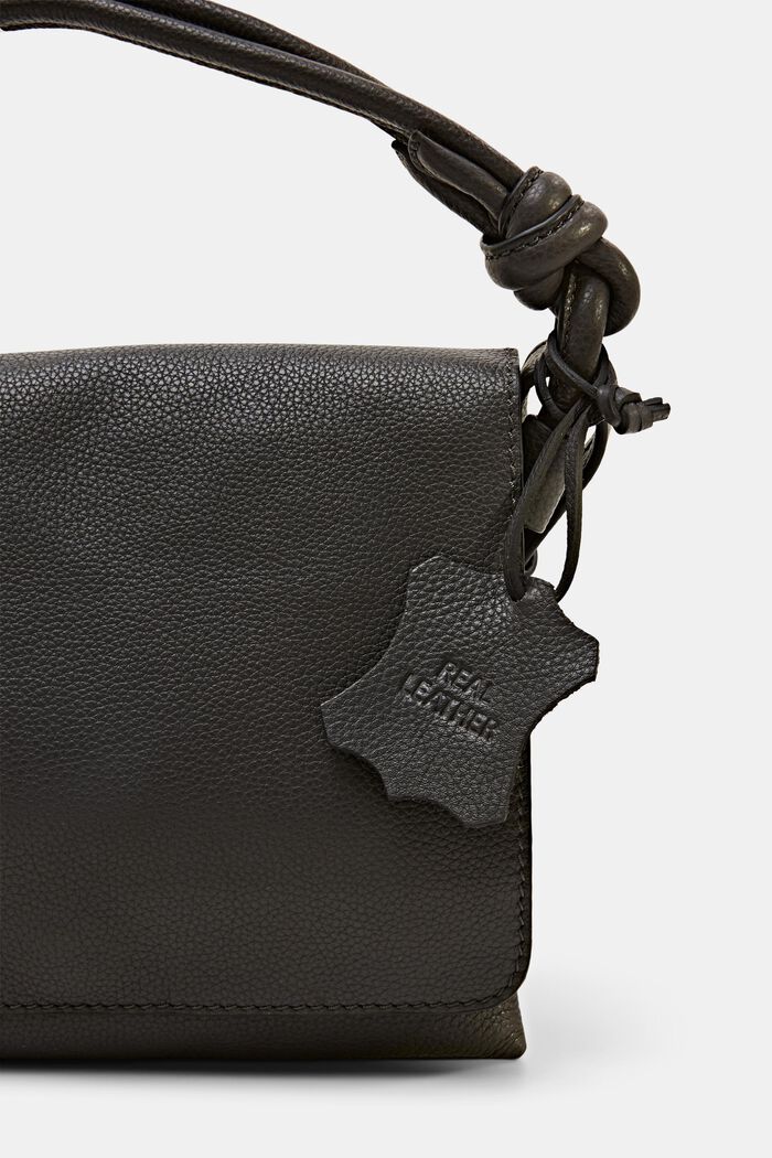 Kleine Umschlagtasche aus Leder, DARK GREY, detail image number 1