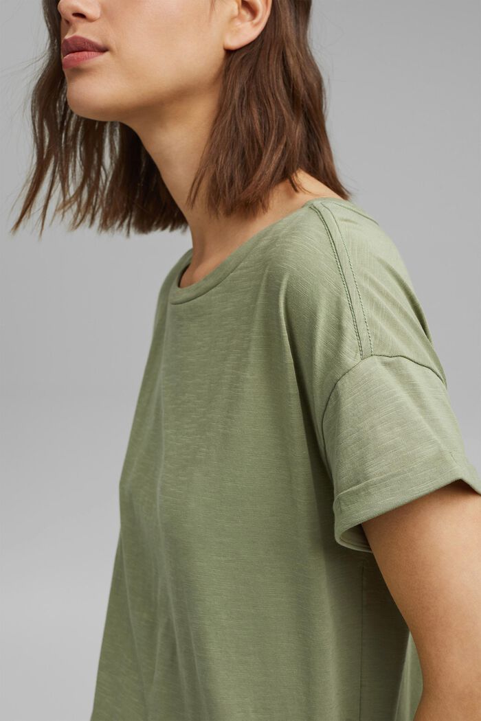 T-Shirt aus 100% Bio-Baumwolle, LIGHT KHAKI, detail image number 2
