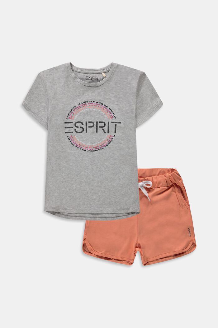 Set: T-Shirt und Shorts aus Baumwoll-Jersey