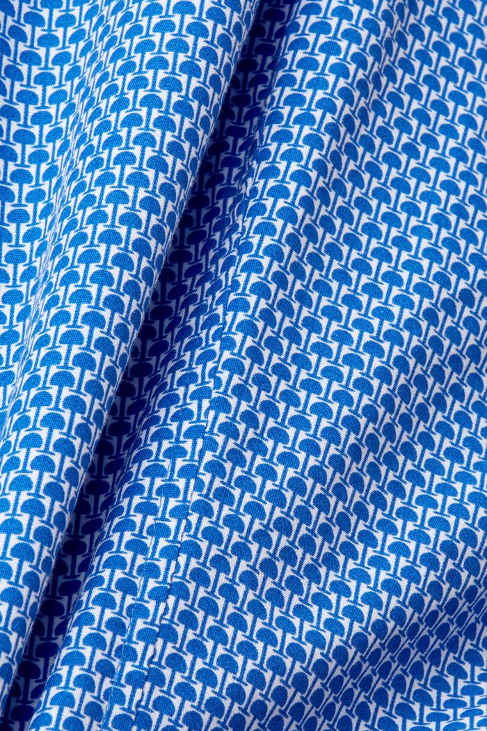 Schmal geschnittenes Hemd mit Allover-Dessin, BLUE, detail image number 5