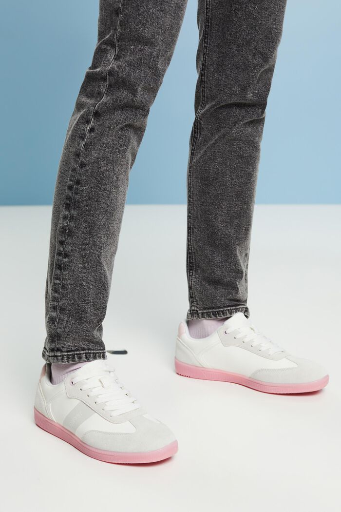 Sneakers aus Materialmix, PASTEL PINK, detail image number 1