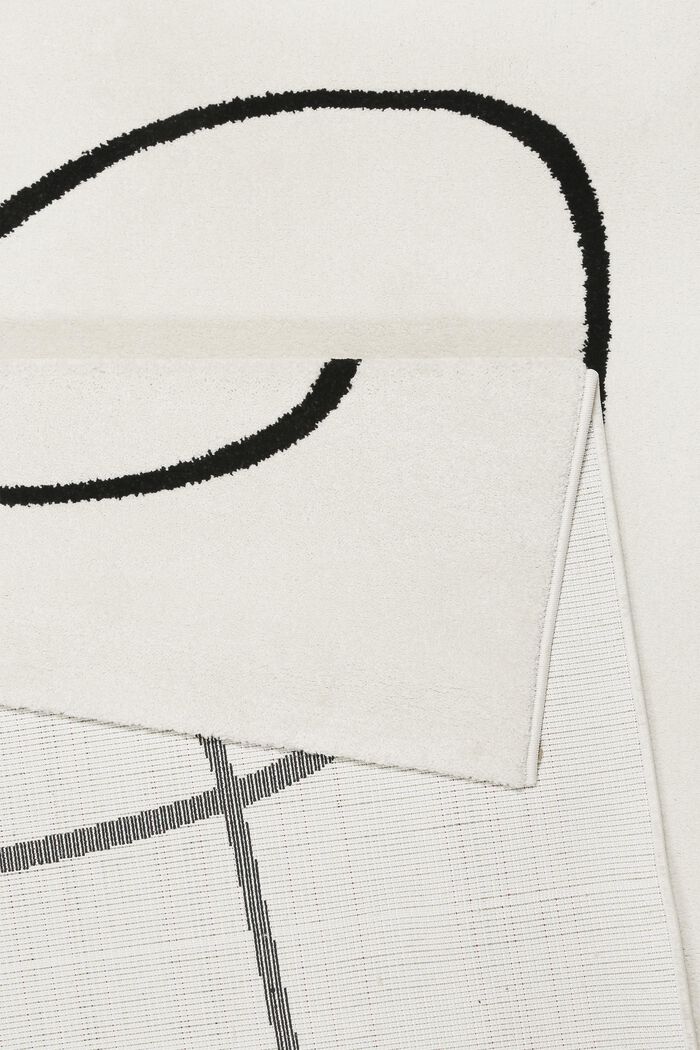 Kurzflor-Teppich mit Art-Dessin, WHITE, detail image number 2