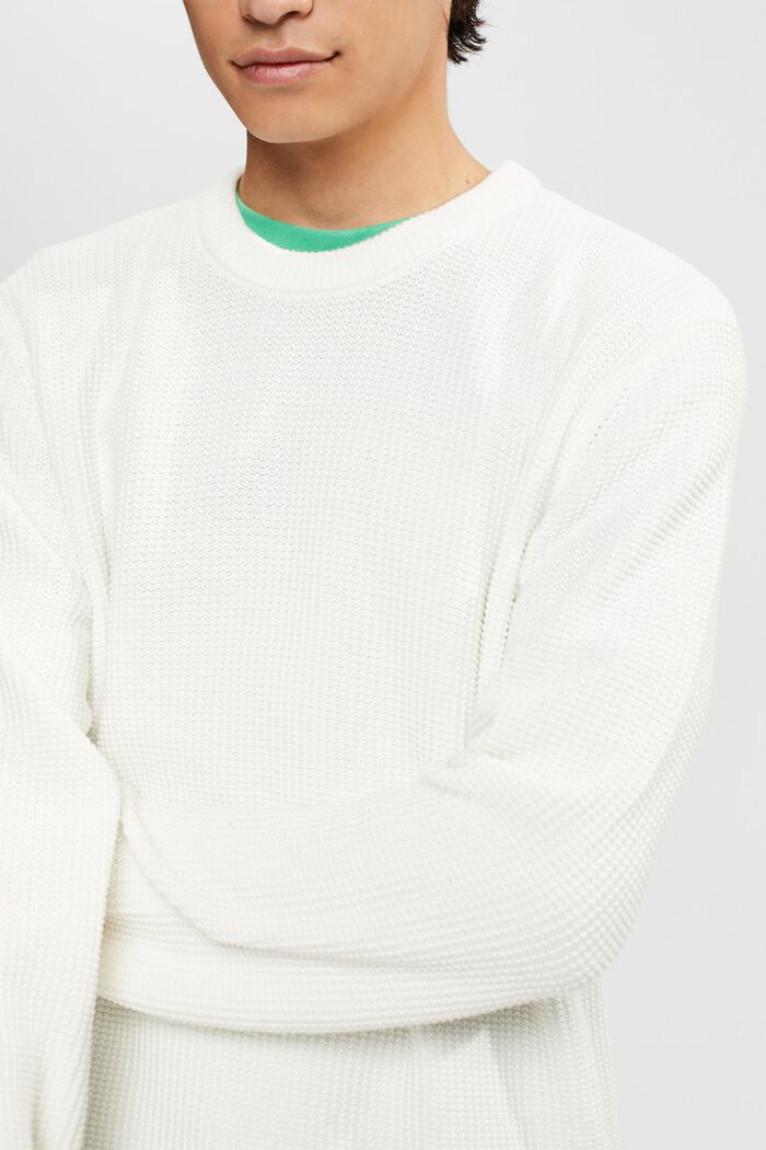 Sweater aus 100% Baunwollen, OFF WHITE, detail image number 2