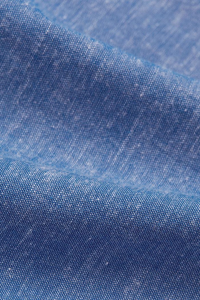 Leinen/Organic Cotton: Kurzarm-Hemd, LIGHT BLUE, detail image number 4