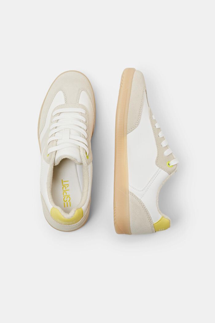 Sneakers aus Materialmix, PASTEL YELLOW, detail image number 5