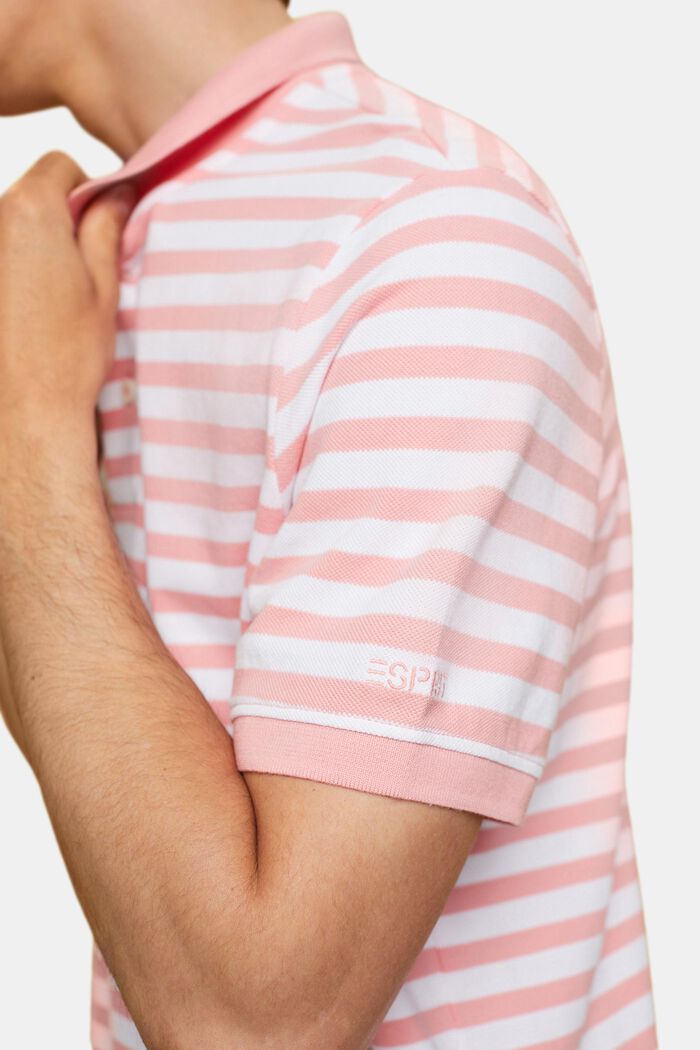 Gestreiftes Slim-Fit-Poloshirt, PINK, detail image number 2