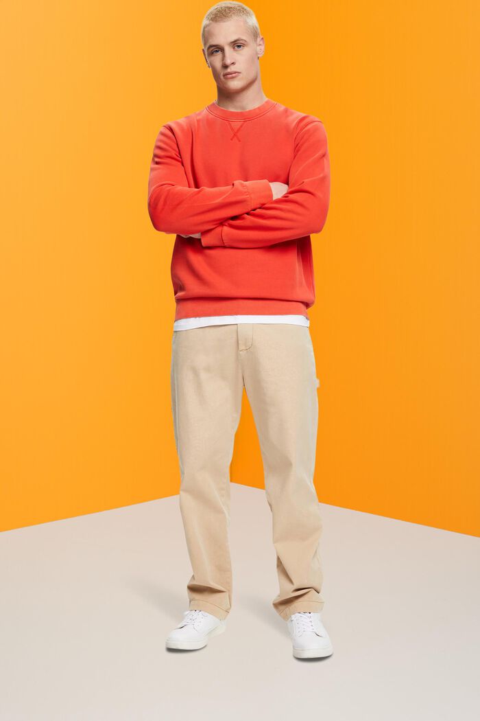 Unifarbenes Sweatshirt im Regular Fit, RED, detail image number 5
