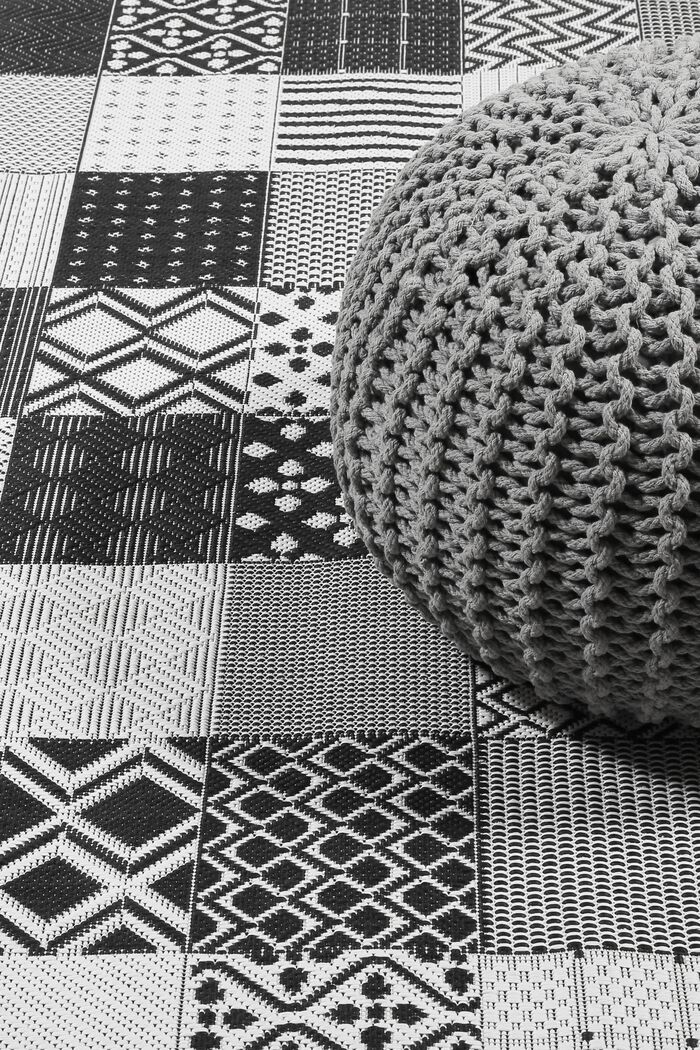 Kurzflor-Teppich für Indoor und Outdoor, BLACK, detail image number 3