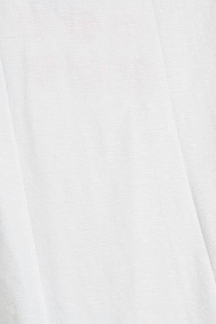 T-Shirt mit Print, 100% Baumwolle, WHITE COLORWAY, detail image number 4
