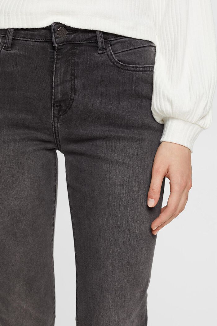 Schmale Jeans mit mittlerer Bundhöhe, GREY DARK WASHED, detail image number 2
