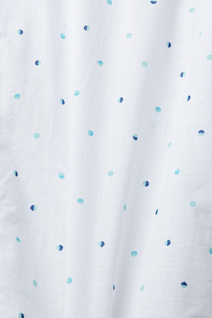 Hemd aus Slub Baumwolle mit Lunar-Dot-Muster, WHITE, detail image number 4