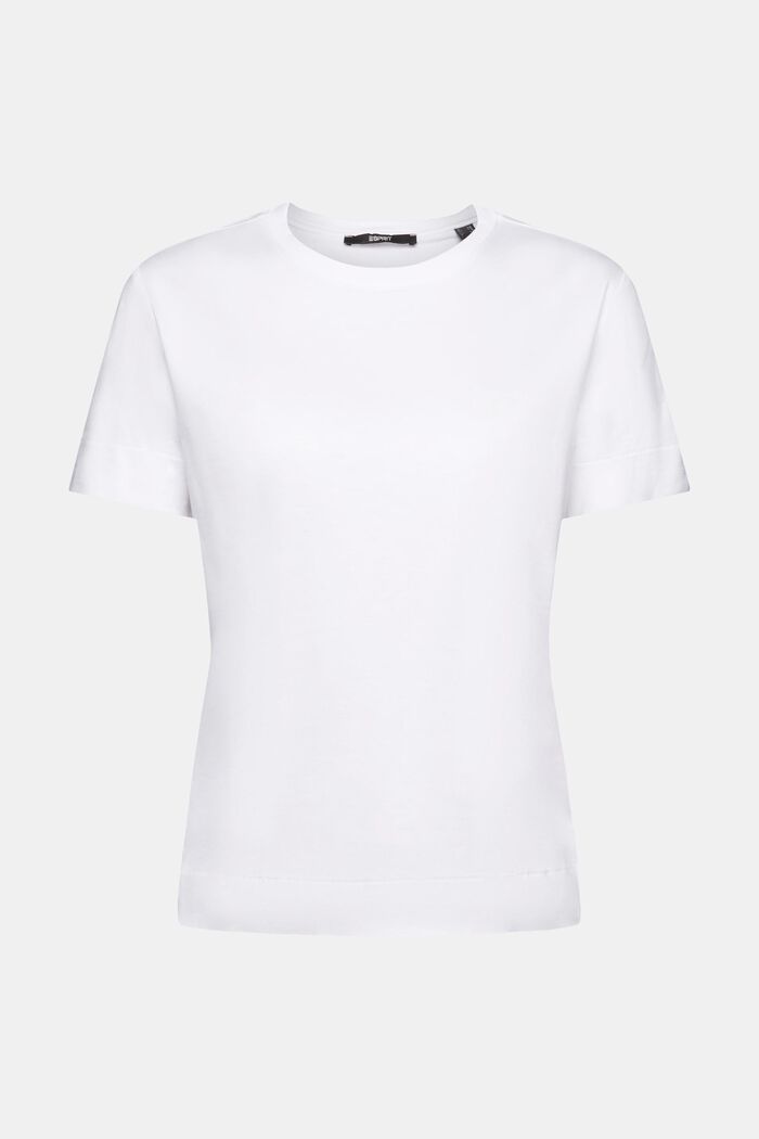 T-Shirt mit Print auf Brusthöhe, WHITE, detail image number 6