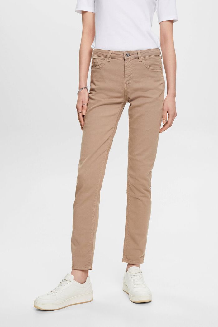 Slim-Fit-Jeans mit mittlerer Bundhöhe, TAUPE, detail image number 0