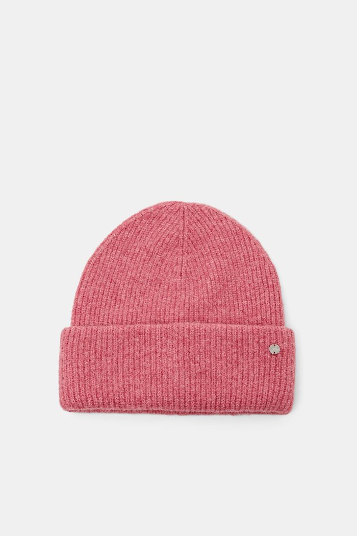 Rippstrick-Beanie, PINK, detail image number 0