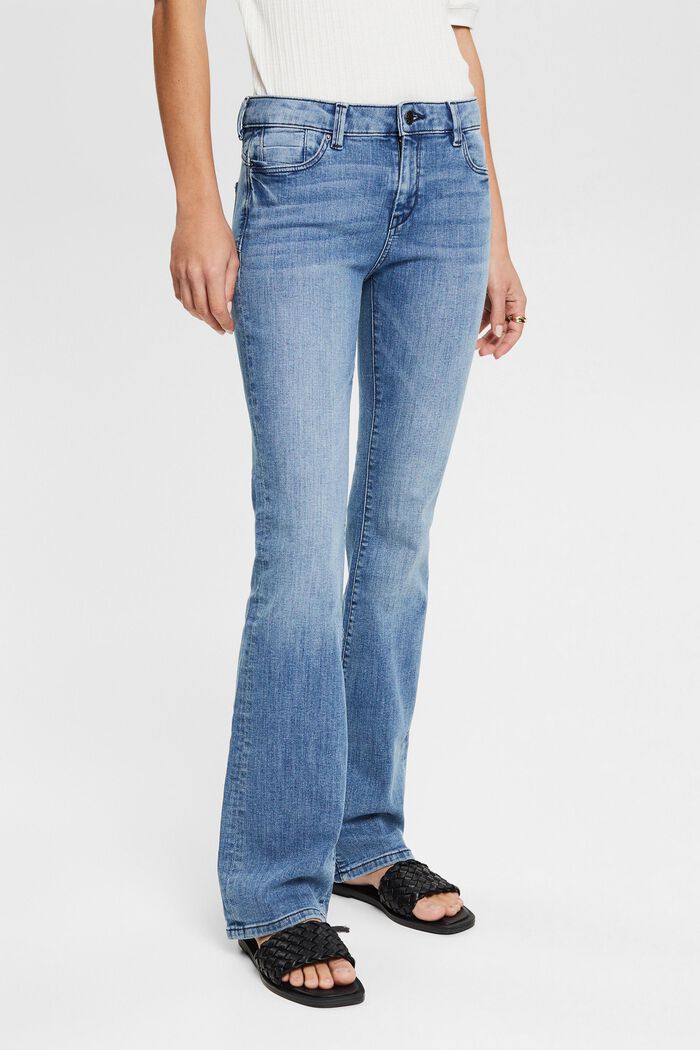 Bootcut-Jeans aus Bio-Baumwolle, BLUE LIGHT WASHED, detail image number 0