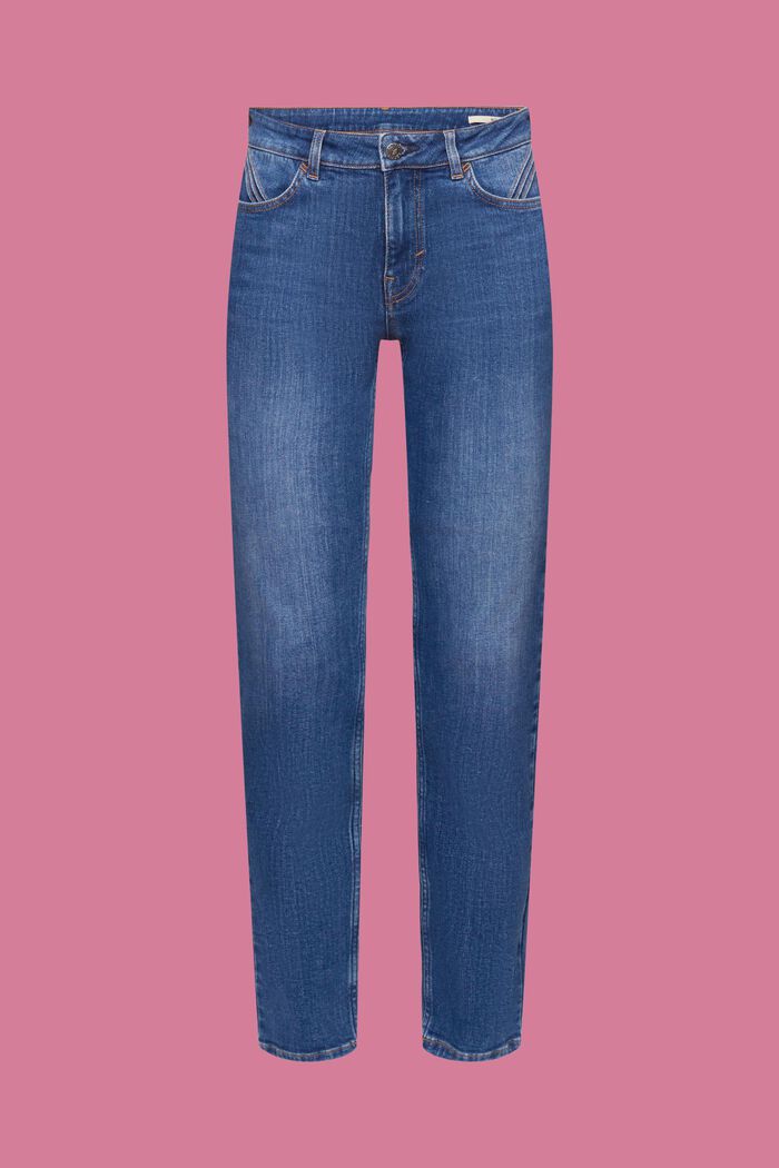 Slim-Fit-Jeans mit mittlerer Bundhöhe, BLUE MEDIUM WASHED, detail image number 6