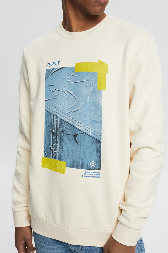 Recycelt: Sweatshirt mit Foto-Print, CREAM BEIGE, detail image number 2