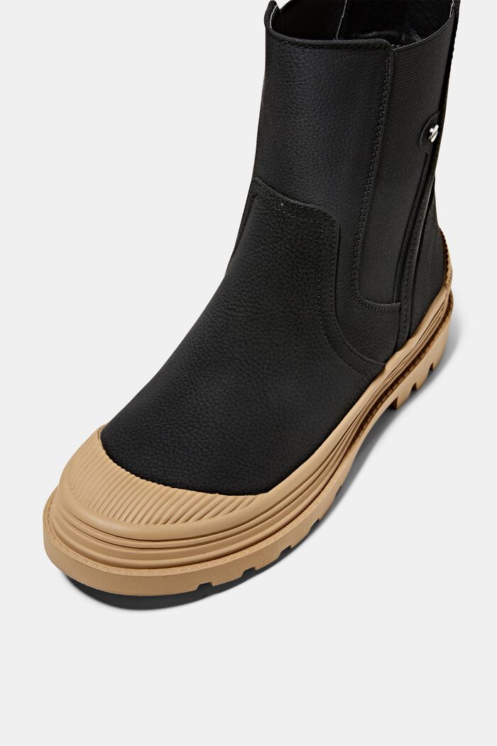 Chelssea Boots in Leder-Optik, BLACK, detail image number 3