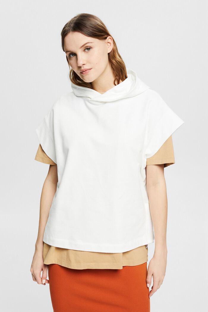 Women Sweatshirts & -jacken | Sweat-Hoodie mit kurzen Ärmeln, Bio-Baumwolle - XO82004
