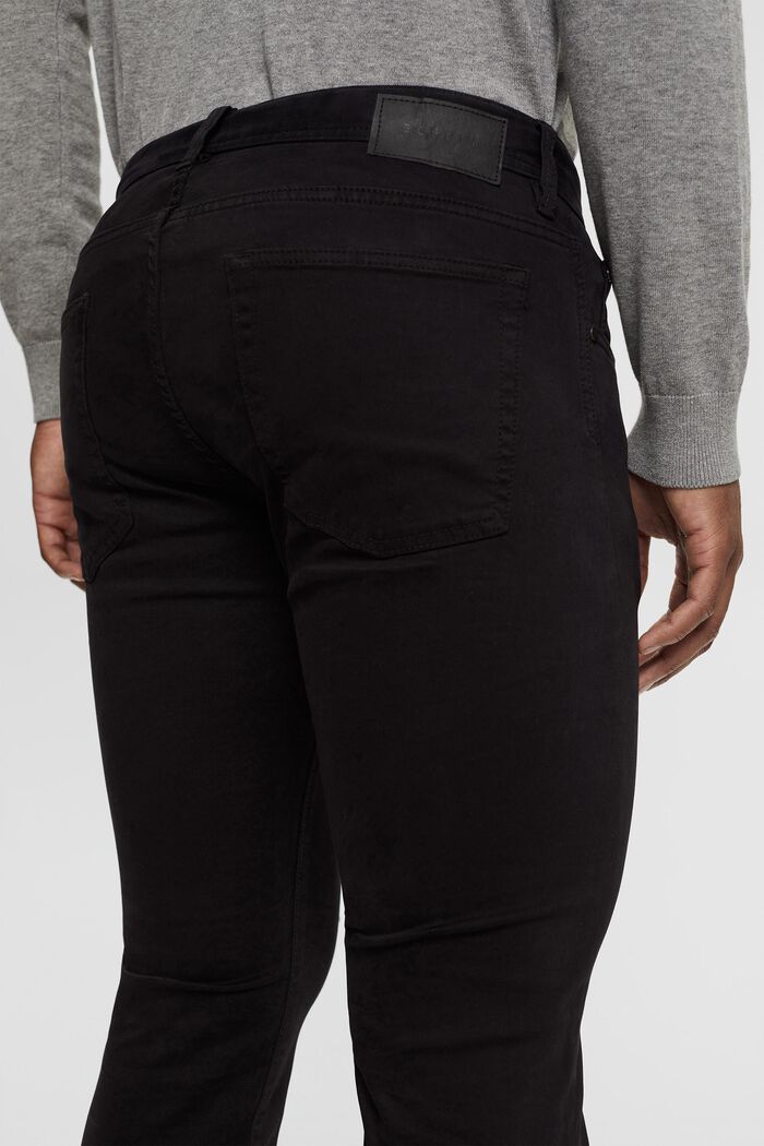 Slim-Fit-Hose aus organischer Baumwolle, BLACK, detail image number 4