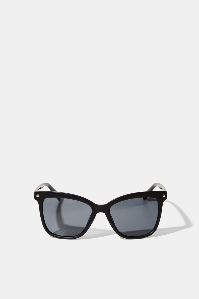 Eckige Sonnenbrille mit Nietendetails, BLACK, detail image number 0