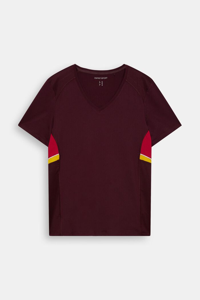 CURVY Active-T-Shirt, BORDEAUX RED, detail image number 0