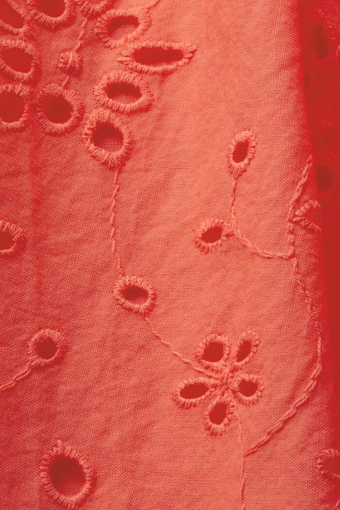 Spitzenkleid aus Baumwolle, CORAL ORANGE, detail image number 5