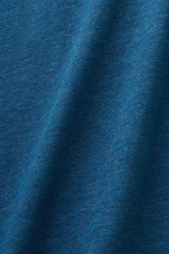 Rundhals-T-Shirt, 100 % Baumwolle, GREY BLUE, detail image number 4