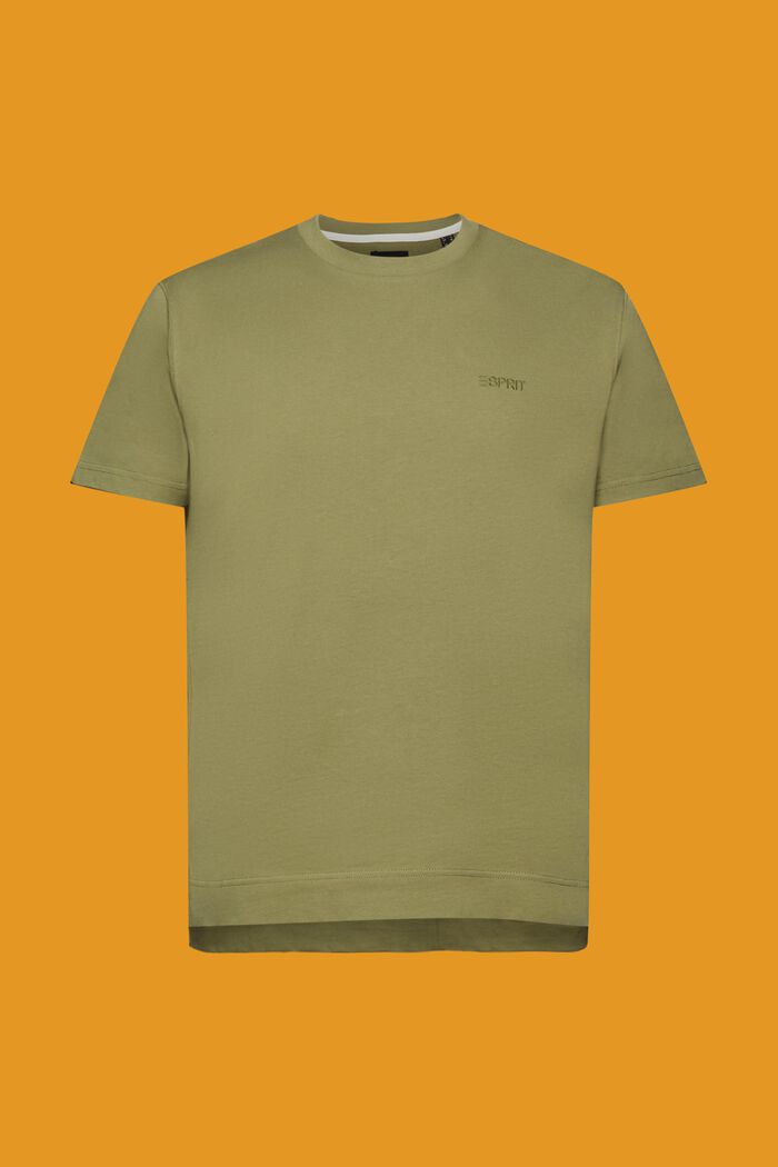T-Shirt mit Logostickerei, OLIVE, detail image number 6