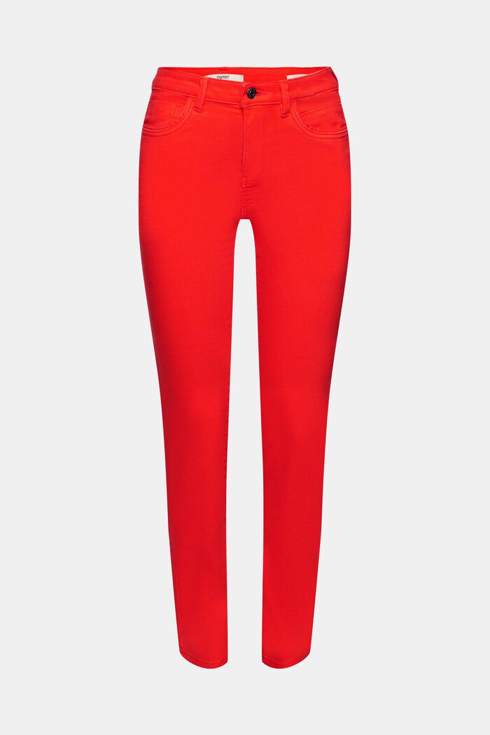 Mid-Rise-Stretchjeans in Slim Fit, RED, detail image number 7