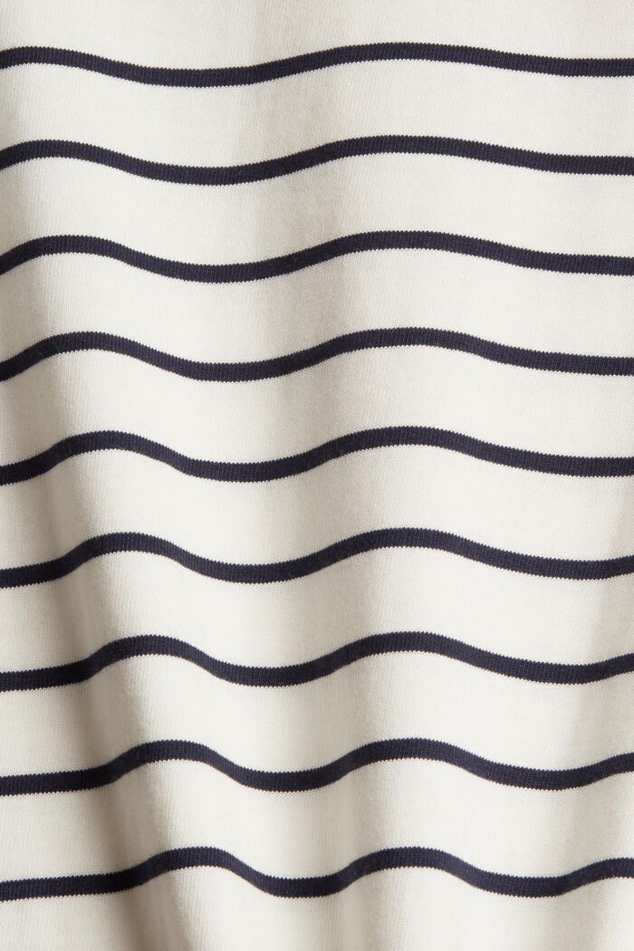 Jerseykleid mit Streifen, 100% Baumwolle, OFF WHITE, detail image number 4