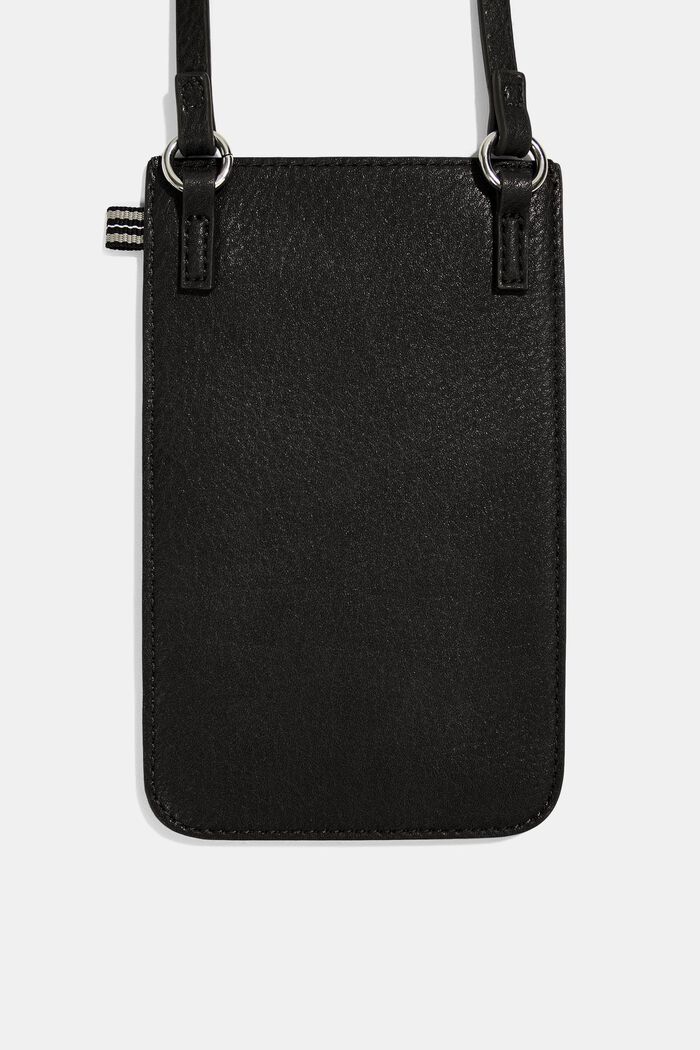 Smartphone-Tasche in Leder-Optik, BLACK, detail image number 2