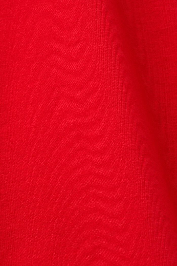 Cropped T-Shirt mit Glitzer-Detail, RED, detail image number 5