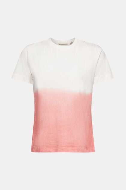 T-Shirt aus Baumwolle mit Farbverlauf, PINK, overview