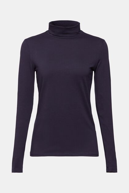 Longsleeve mit Turtle-Neck, NAVY, overview