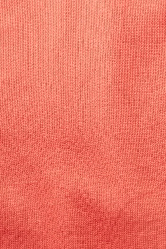 Schmales, strukturiertes Hemd, 100 % Baumwolle, CORAL RED, detail image number 5