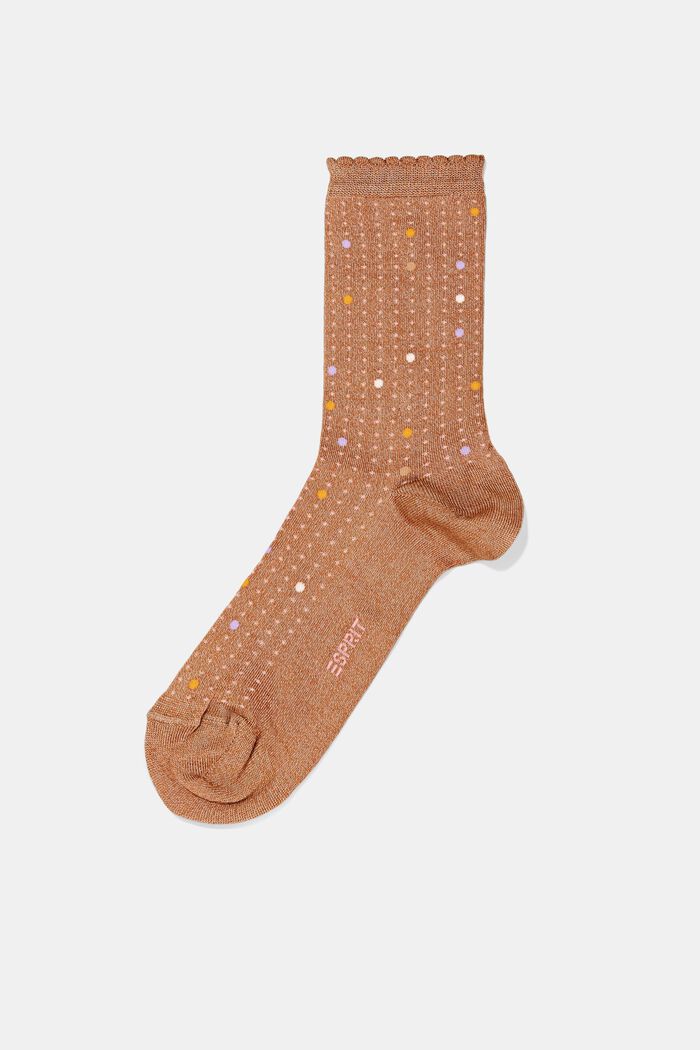 Socken mit Muschelkante aus Baumwoll-Mix, SIENNA, detail image number 0
