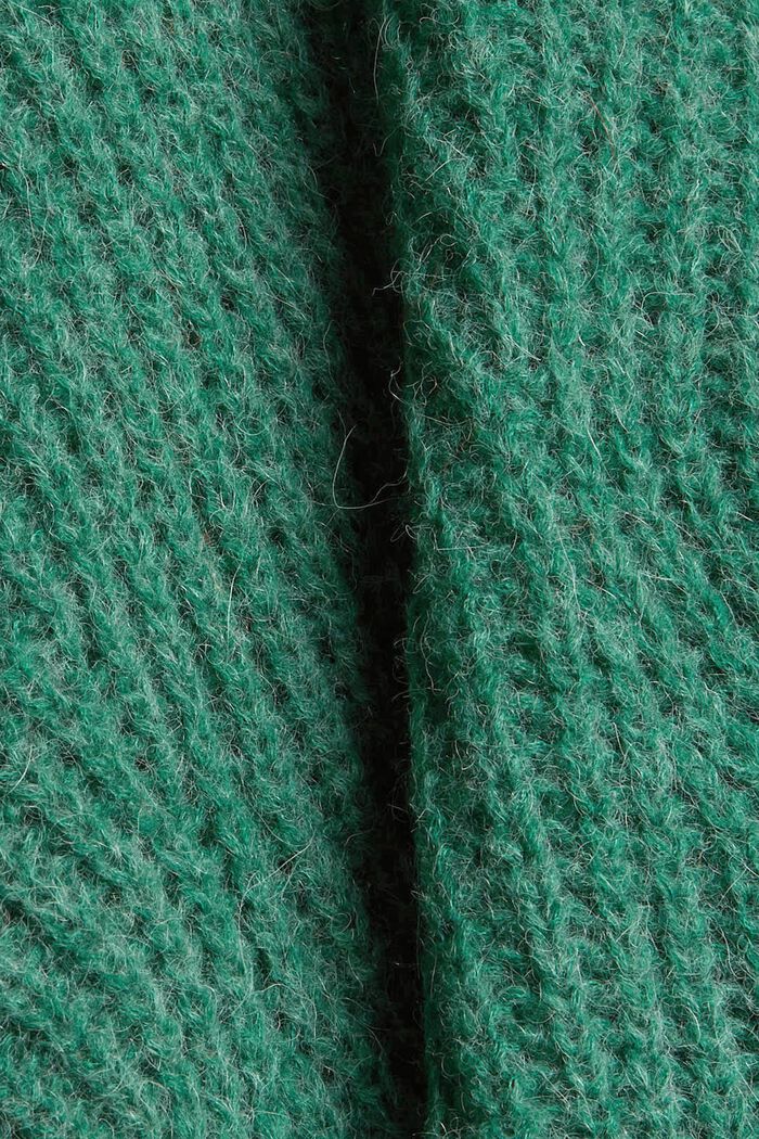 Mit Alpaka: Musterstrick-Pullover, GREEN, detail image number 4
