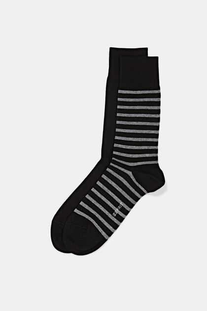 2er-Pack Socken, Organic Cotton, BLACK, overview