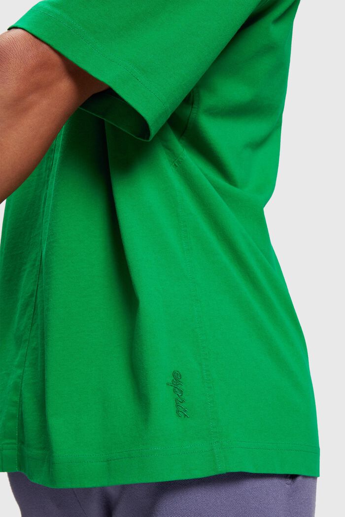 Relaxed Fit T-Shirt mit farbigem Dolphin-Batch, GREEN, detail image number 3