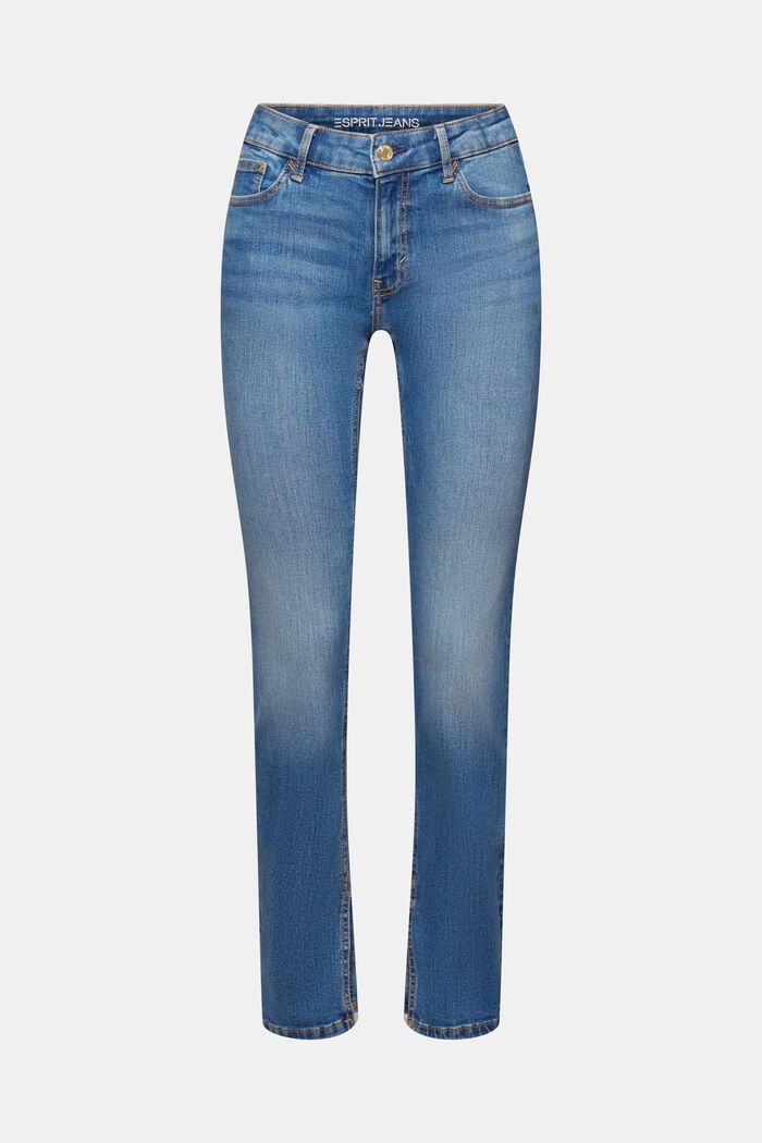 Schmale Jeans mit mittlerer Bundhöhe, BLUE MEDIUM WASHED, detail image number 6