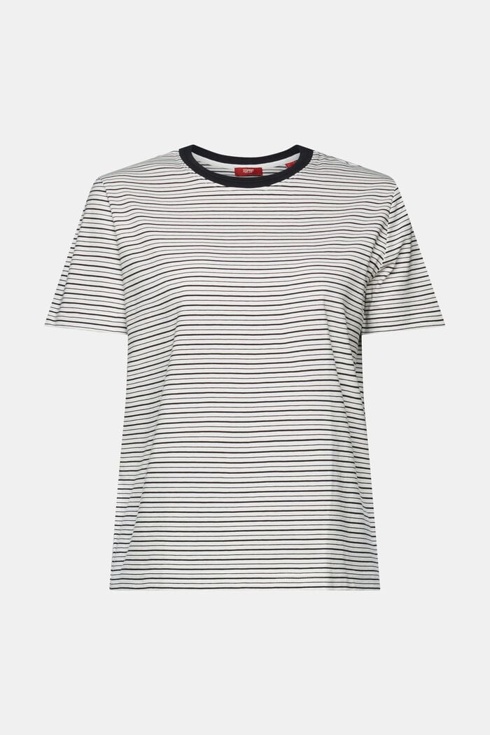T-Shirt mit Streifen, 100% Baumwolle, OFF WHITE, detail image number 6