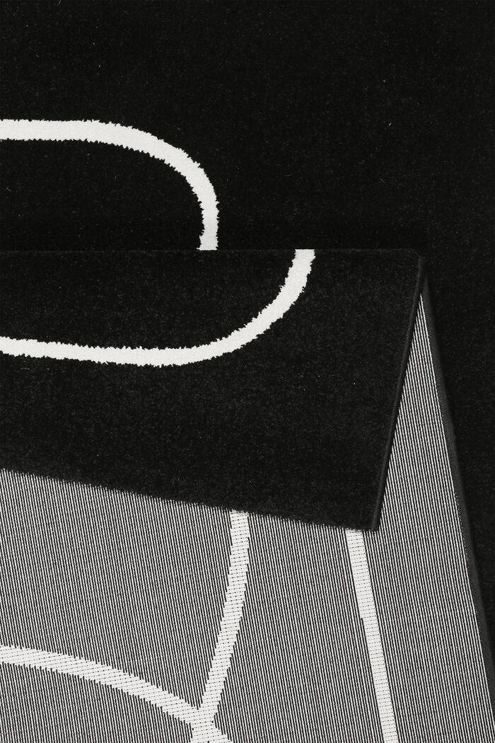 Kurzflor-Teppich mit Art-Dessin, BLACK, detail image number 2
