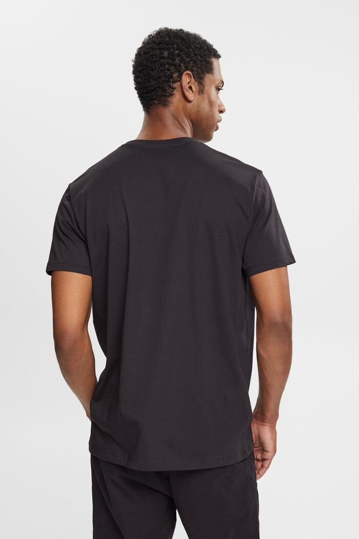 Jersey-T-Shirt mit buntem Logo-Print, BLACK, detail image number 3