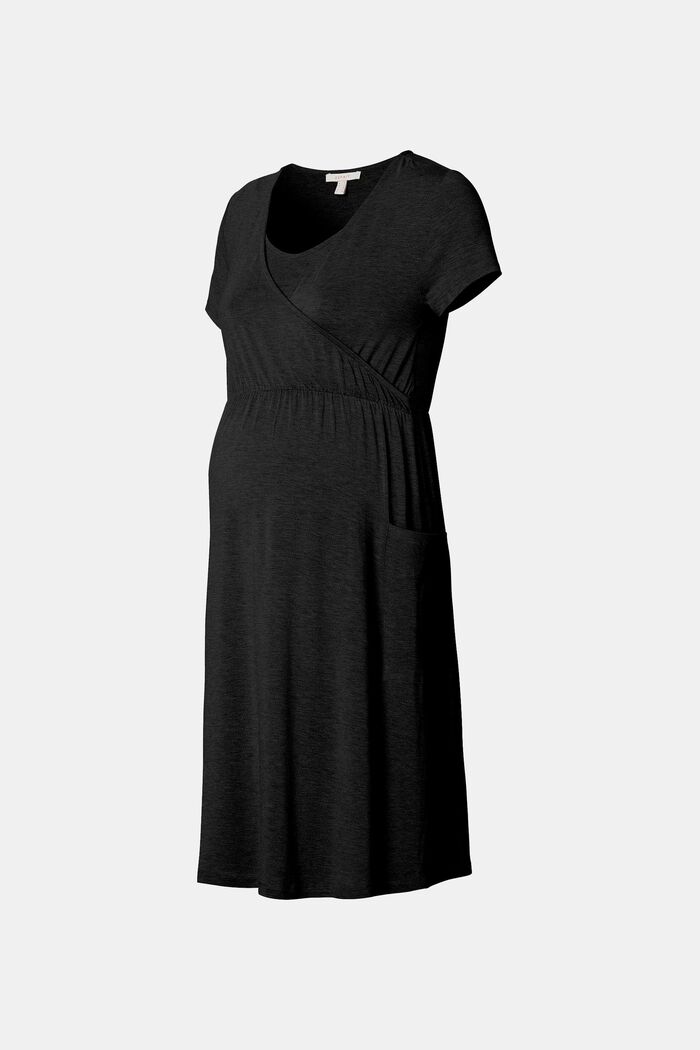 Kleid mit Stillfunktion, LENZING™ ECOVERO™, BLACK, overview