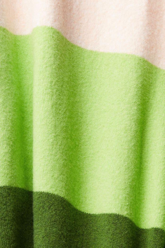 Strickpullover mit Streifen, CITRUS GREEN, detail image number 4