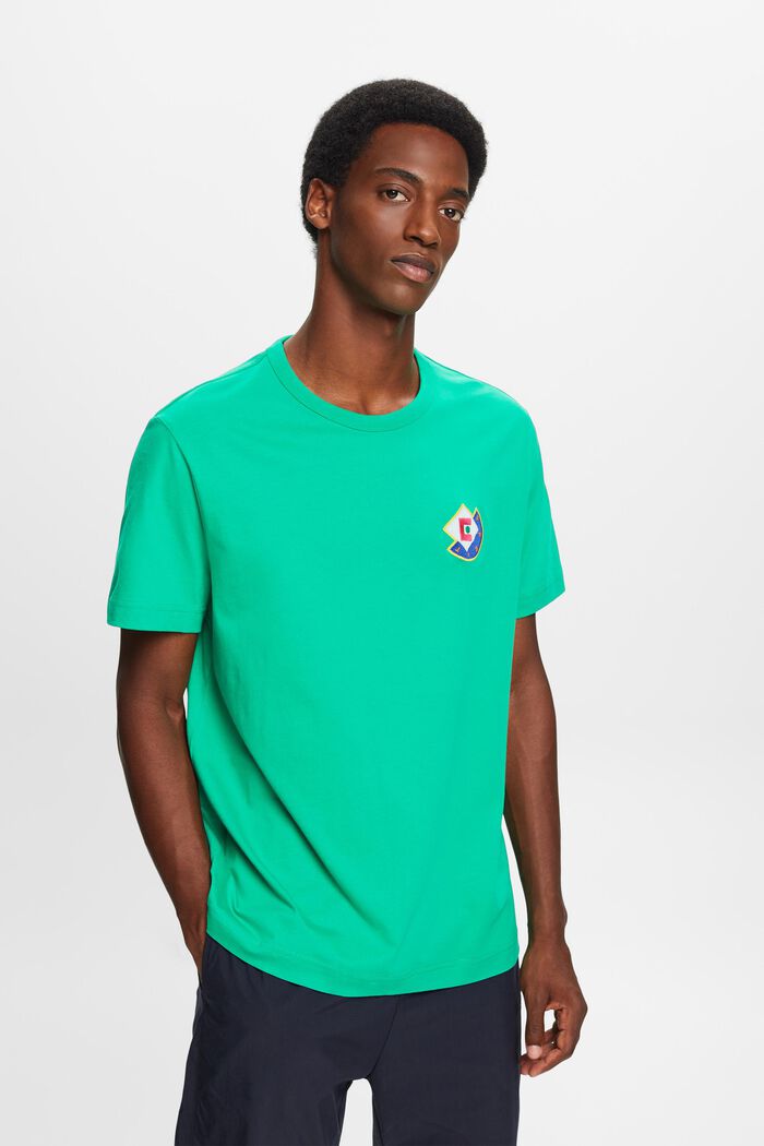 T-Shirt mit grafischem Logo, GREEN, detail image number 2