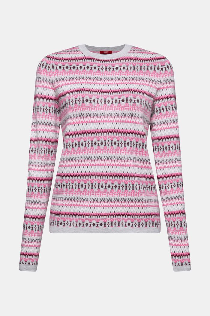 Jacquard-Sweatshirt, LIGHT GREY, detail image number 6